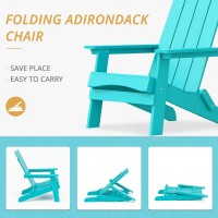 Lue Bona Folding Adirondack Chairs Set Of 6 Poly Modern Adirondack Chair Weather Resistant Plastic Adirondack Fire Pit Chairs