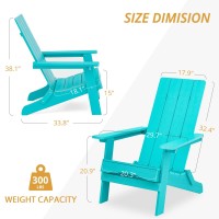 Lue Bona Folding Adirondack Chairs Set Of 6 Poly Modern Adirondack Chair Weather Resistant Plastic Adirondack Fire Pit Chairs