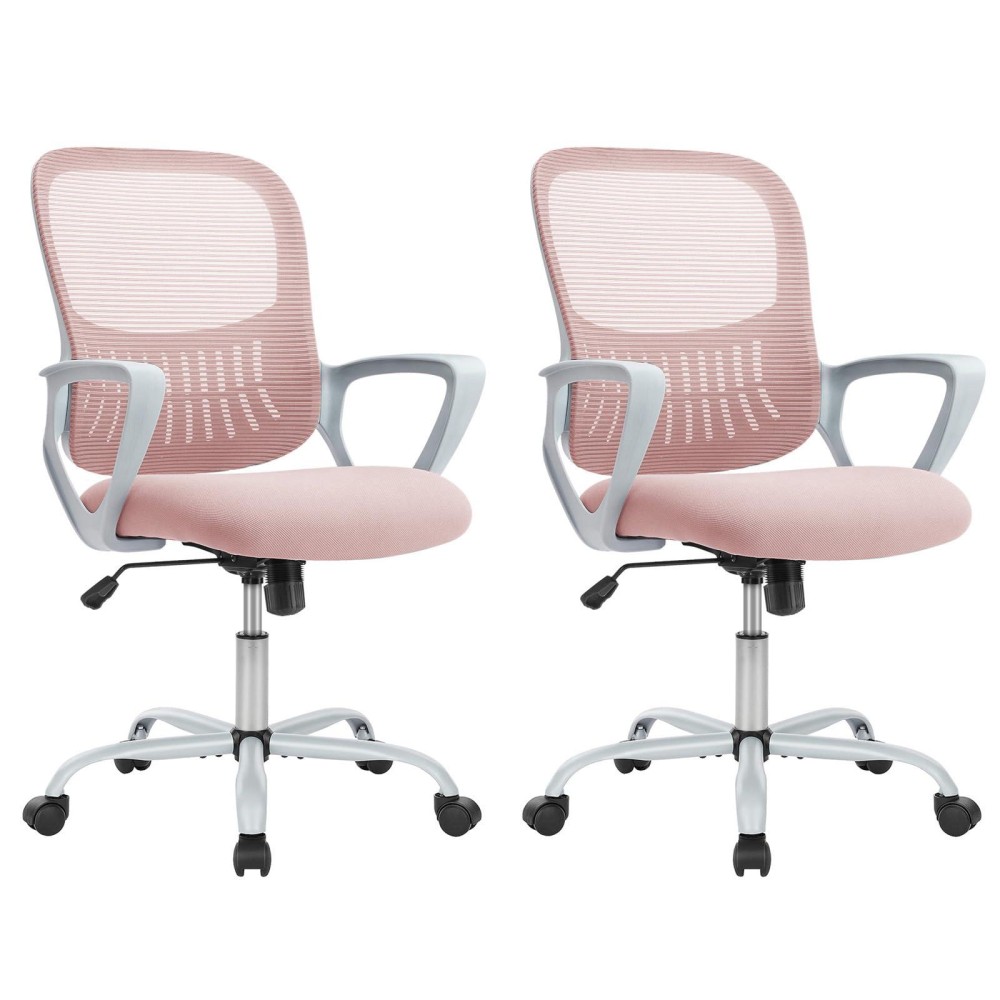 Office Chair, Desk Chair, Managerial Executive Chair, Ergonomic Home Office Desk Chairs, Computer Chair With Comfortable Armrests, Mesh Desk Chairs With Wheels, Mid-Back Task Chair With Lumbar Support