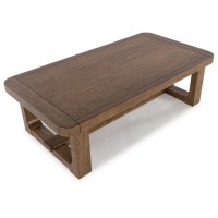 Signature Design by Ashley Cabalynn Traditional Farmhouse Coffee Table, Brown