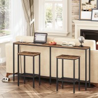 Mahancris Console Table With Power Outlet 63 Narrow Sofa Industrial Entryway Behind Couch Table With Usb Ports For Entryway