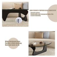 Triangle Coffee Table Glass Top And Wooden Base Abstract End Table Midcentury Modern Coffee Table Unique Coffee Table For Small