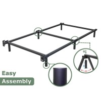 Bedsnus Twin Size Bed Frame 9 Inch Metal Basics Bed Frame High Profile Base For Box Spring 6Leg Support Noisefree Easy Ass