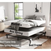 Bedsnus Queen Size Bed Frame 9 Inch Metal Basics Bed Frame High Profile Base For Box Spring 9Leg Support Noisefree Easy As