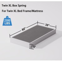 Bedsnus Twin Xl Size Bed Frame 7 Inch Metal Basics Bed Frame Low Profile Base For Box Spring 6Leg Support Noisefree Easy A