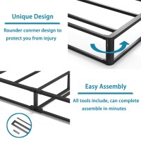 Bedsnus Twin Xl Size Bed Frame 7 Inch Metal Basics Bed Frame Low Profile Base For Box Spring 6Leg Support Noisefree Easy A