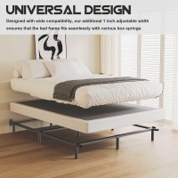 Bedsnus 7 Inch Metal Bed Frame Queen Size Compatible With Most Brand Box Spring Or Mattress 9Leg Support Bed Base Headboard