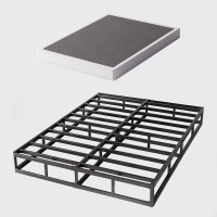 Bedsnus Queen Size Box Spring And Cover Set 9 Inch High Profile Metal Boxspring Heavy Duty Structure Mattress Foundation Nois