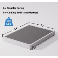 Bedsnus California King Size Bed Frame 7 Inch Metal Basics Bed Frame Low Profile Base For Box Spring 9Leg Support Noisefree