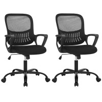 Office Chair, Desk Chair, Managerial Executive Chair, Ergonomic Home Office Desk Chairs, Computer Chair With Comfortable Armrests, Mesh Desk Chairs With Wheels, Mid-Back Task Chair With Lumbar Support