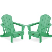 Serwall Foldable Adirondack Chair Set Of 2 For Patio Garden Outdoors Fire Pitmint