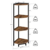 Hzuaneri Corner Shelf Stand Corner Bookshelf Storage Standing Shelf Unit With Metal Frame Plant Stand Corner Bookcase For Li