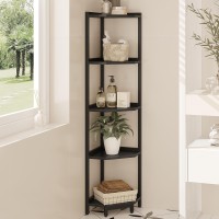 Hzuaneri Corner Shelf Stand Corner Bookshelf Storage Standing Shelf Unit With Metal Frame Plant Stand Corner Bookcase For Li