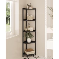 Hzuaneri Corner Shelf Stand Corner Bookshelf Storage Standing Shelf Unit With Metal Frame Plant Stand Corner Bookcase For Li