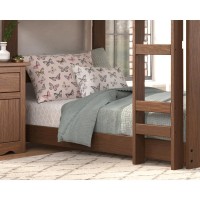 Model 06Xmah Pine Crafter Series Twin Over Twin Bunk Bed With Ladder In Mahogany