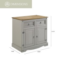 Model COG915 Cottage Series Wood Buffet Sideboard in Corona Gray