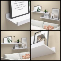 Boswillon 36 Inches Long Floating Shelves Wall Mounted 2 Set Modern White Wall Shelf For Bedroom Nursery Book Shelf With Lip