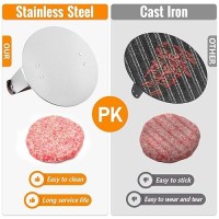 Hulisen Burger Smasher Stainless Steel Smashed Burger Press 6 Inch Hamburger Press For Griddle Heavyduty Grill Press With Wo