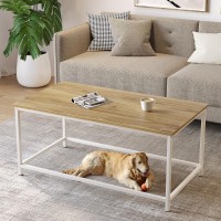 Saygoer Coffee Table Simple Modern Coffee Tables Open Design Rectangular Minimalist Center Table For Living Room Home Office Ea