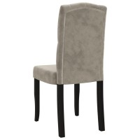 vidaXL 2 x Dining Chairs Seat Furniture Furniture Office Living Room Kitchen Desk Modern Relaxation Velvet Light Grey
