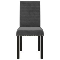 Bussandri Exclusive - Dining Chairs 2 Pcs Velvet Dark Grey