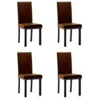 Bussandri Exclusive - Dining Chairs 4 Pcs Pvc Brown