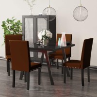 Bussandri Exclusive - Dining Chairs 4 Pcs Pvc Brown