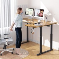 Dripex Standing Desk, 63 X 43 Inch L Shaped Desk, Electric Height Adjustable Dual Motor Sit Stand Desk, Corner Stand Up Desk, Large Computer Workstation For Home Office With 4 Stable Legs