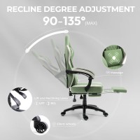 Dowinx Gaming Chair Breathable Fabric Computer Chair With Pocket Spring Cushion Comfortable Office Chair With Gel Pad And Stora