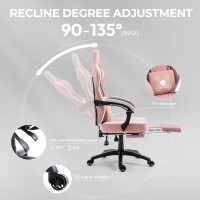 Dowinx Gaming Chair Breathable Fabric Computer Chair With Pocket Spring Cushion Comfortable Office Chair With Gel Pad And Stora