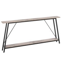 Yatiney 71 Console Table Narrow Entryway Table Extra Long Sofa Tables Industrial Hallway Table For Entryway 2Layer Consol