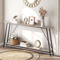 Yatiney 71 Console Table Narrow Entryway Table Extra Long Sofa Tables Industrial Hallway Table For Entryway 2Layer Consol