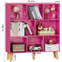 Leyaoyao Bookshelf 3 Tier Book Shelf With Legs Pink Modern Bookshelf Large Freestanding Open Modern Bookshelves Display Bookcase