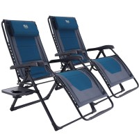 Timber Ridge Oversized Recliner Zero Gravity Chair Blue2 Pack