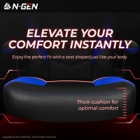 Ngen Video Gaming Computer Chair Ergonomic Office Chair Desk Chair With Lumbar Support Flip Up Arms Adjustable Height Swivel Pu