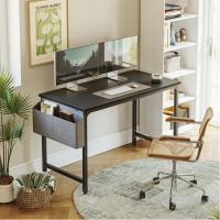 Cubicubi Computer Desk 63 Study Writing Table For Home Office Modern Simple Style Pc Desk Black