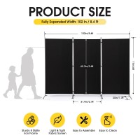 Rantila 3 Panel Privacy Screen 6 Ft Tall Folding Privacy Screen Room Dividers Freestanding Room Partition Wall Dividers 102