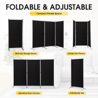 Rantila 3 Panel Privacy Screen 6 Ft Tall Folding Privacy Screen Room Dividers Freestanding Room Partition Wall Dividers 102