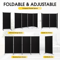 Rantila 4 Panel Room Divider 6 Ft Tall Folding Privacy Screen Room Dividers Freestanding Room Partition Wall Dividers 136W