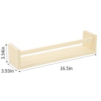 Fixwal Nursery Shelves 165 Inch Floating Bookshelves For Wall Set Of 3 Baby Nursery Decor Solid Wood Wall Mounted Shelves Fo