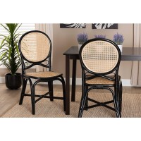 Baxton Studio Ayana MidCentury Modern TwoTone Dining Chair