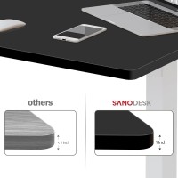 Sanodesk Wholepiece Particle Board Table Top For Standing Desk And Home Office Desk Diy 48X30X1 Inch Black Desk Top