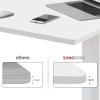 Sanodesk Wholepiece Particle Board Table Top For Standing Desk And Home Office Desk Diy 48X24X1 Inch White Desk Top