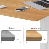 Sanodesk Wholepiece Particle Board Table Top For Standing Desk And Home Office Desk Diy 55X28X1 Inch Maple Desk Top