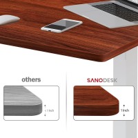 Sanodesk Wholepiece Particle Board Table Top For Standing Desk And Home Office Desk Diy 48X24X1 Inch Mahogany Desk Top