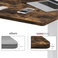 Sanodesk Wholepiece Particle Board Table Top For Standing Desk And Home Office Desk Diy 55X28X1 Inch Rustic Brown Desk Top