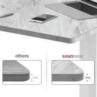 Sanodesk Wholepiece Particle Board Table Top For Standing Desk And Home Office Desk Diy 55X28X1 Inch Marble Grey Desk Top