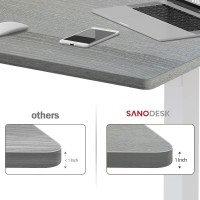 Sanodesk Wholepiece Particle Board Table Top For Standing Desk And Home Office Desk Diy 48X24X1 Inch Grey Oak Veneers Desk Top