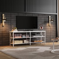 Wlive Tv Stand Up To 70 Inch Tv 63 Entertainment Center Tv Media Console With 3Tier Storage Shelves For Living Room And Bed