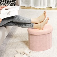 B Fsobeiialeo Storage Ottoman Cube Heart Shaped Ottomans With Storage Foot Stool Footrest For Lving Room Boucle Ottoman Seat F